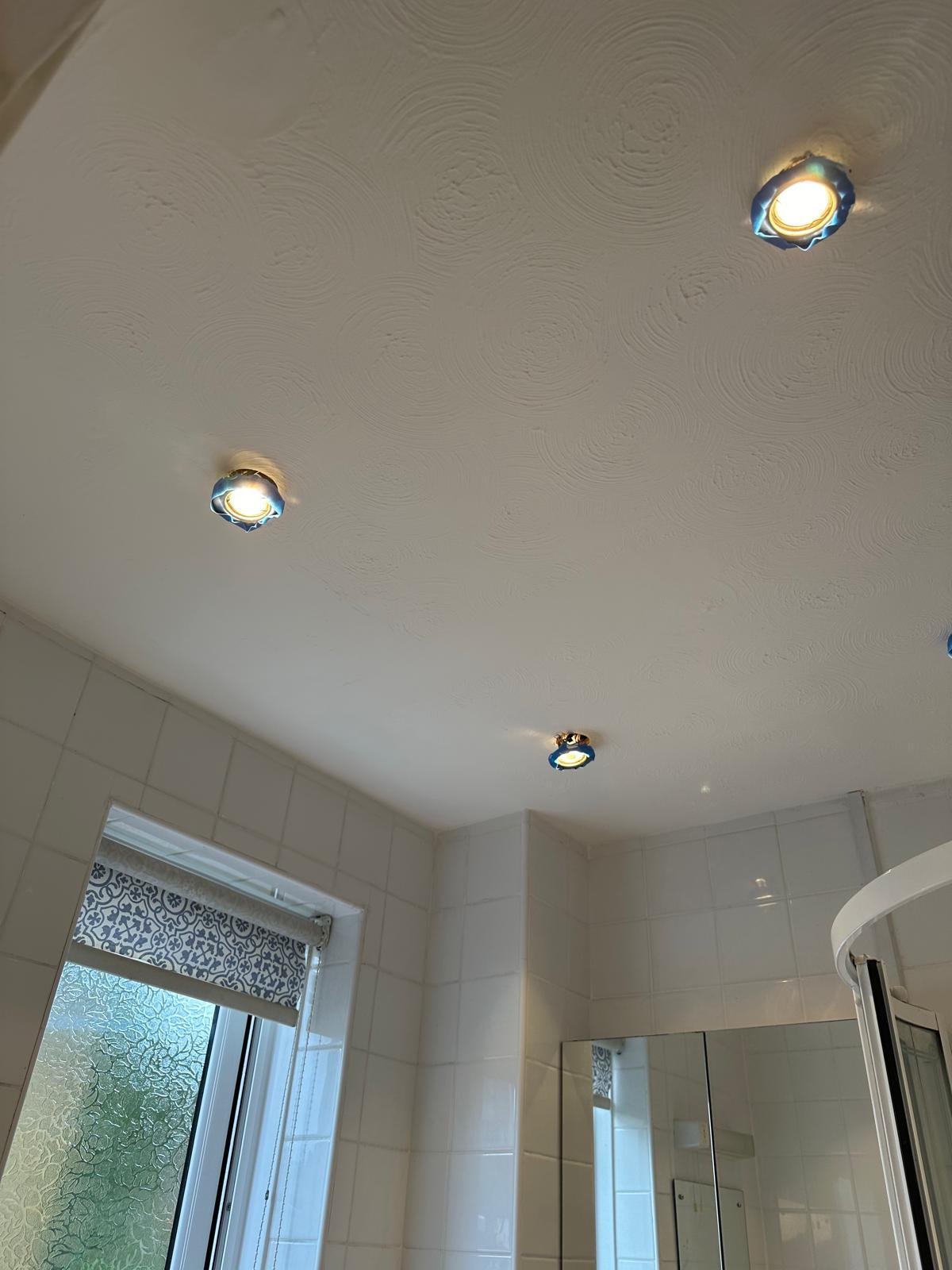 Bathroom ceiling damp repair and painting in E1 London