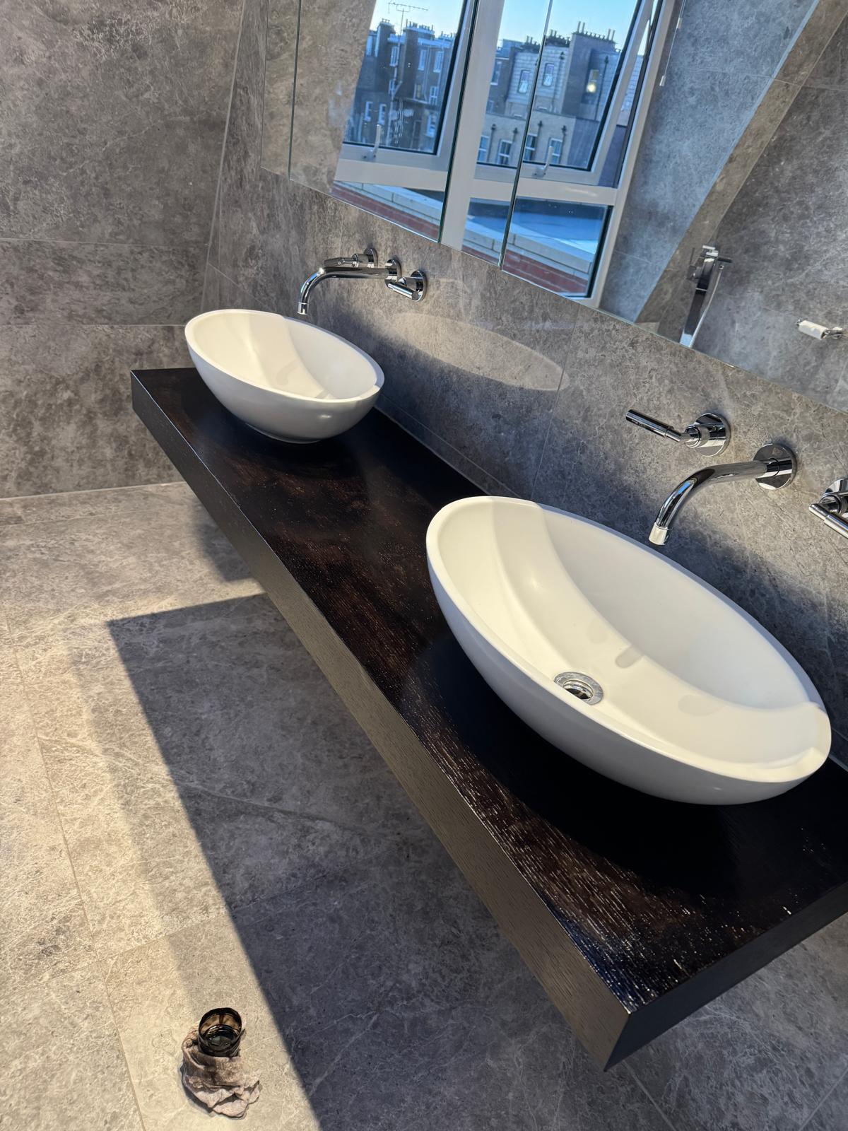 double sink bathroom tap installation in SW11 London